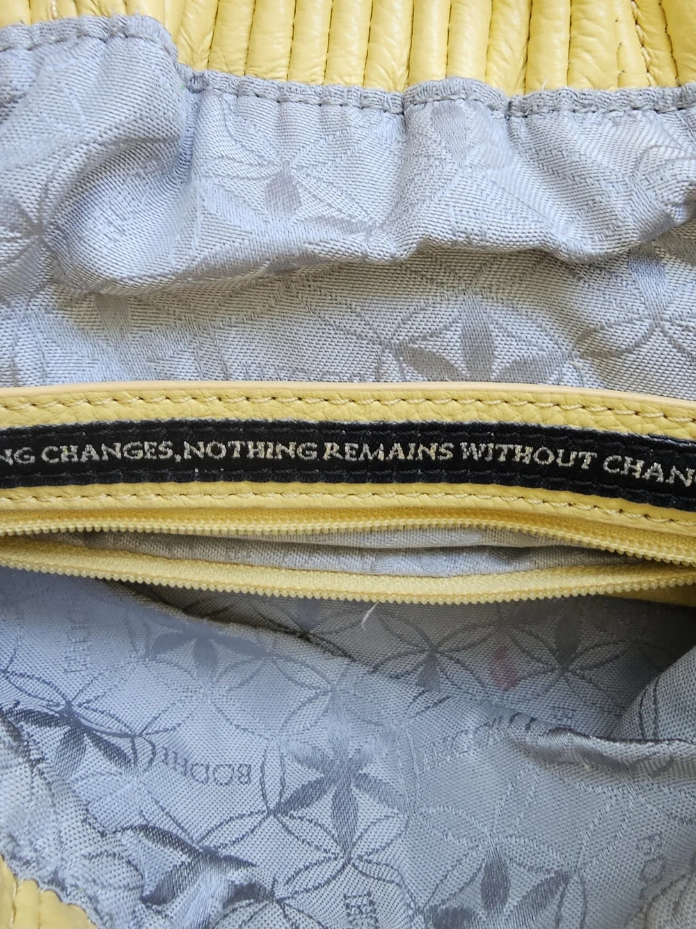 Bodhi Yellow Gathered Bag with Shoulder Strap - Picture 3 of 12